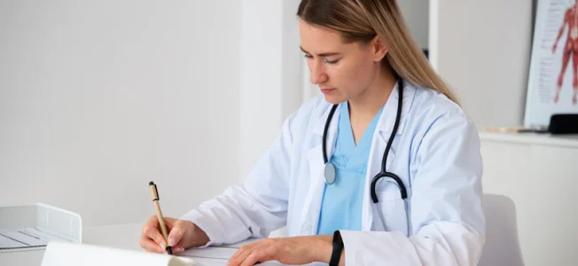 врач выписывает капельницу от запоя